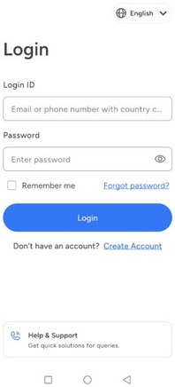 Open the app and enter your email address or phone number registered in Malaysia